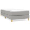 vidaXL Giroletto a Molle con Materasso Grigio Chiaro 90x200 cm Tessuto