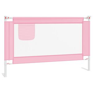 vidaXL Sponda Letto di Sicurezza per Bambini Rosa 120x25 cm Tessuto