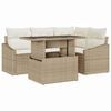 vidaXL Set Divano da Giardino 5 pcs Beige e Crema polyrattan