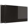 vidaXL Schienale da cucina 2 pz Nero 100 x 60 cm vetro temperato