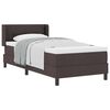 vidaXL Letto a molle con testiera Marrone Scuro 200 x 80 cm Tessuto