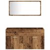vidaXL Set Mobili da Bagno 3 pz Legno Antico in Legno Multistrato
