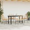 vidaXL Set da Pranzo da Giardino 5pz Polyrattan Vetro