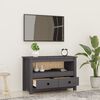 vidaXL Mobile Porta TV Grigio 79x35x52 cm in Legno Massello di Pino
