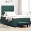 vidaXL Letto a molle con materasso Verde scuro 120 x 190 cm Velluto