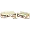 vidaXL Set di divani da esterno 9 pz Bianco e Crema