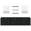 vidaXL Set Mobili da Bagno 6 pz Nero in Legno Multistrato