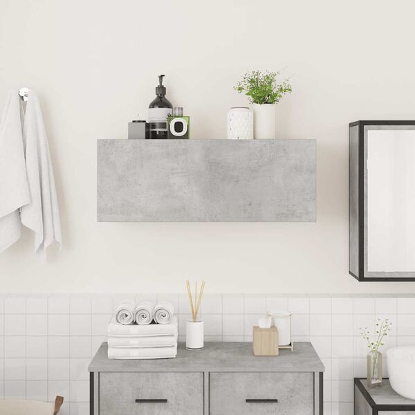 vidaXL Armadietto da Bagno Grigio Cemento 80x25x30 cm in Truciolato