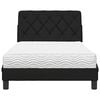 vidaXL Letto con Materasso Nero 100x200 cm in Tessuto
