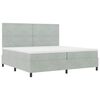 vidaXL Letto a molle con materasso Grigio chiaro 200 x 200 cm Tessuto