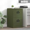 vidaXL Armadio per File con cassetto Verde oliva 44 x 50 x 106.5 cm