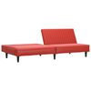 vidaXL Divano Letto a 2 Posti Rosso Vino in Similpelle