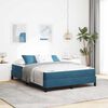 vidaXL Letto a molle con materasso Blu Scuro 160 x 200 cm Tessuto