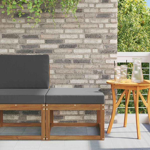 vidaXL Poggiapiedi da Esterno Legno di Acacia Massello Naturale