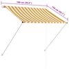 vidaXL Tenda da Sole Retrattile 100x150 cm Giallo e Bianco