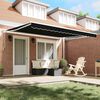 vidaXL Tenda Retrattile Nero 400 &times; 300 cm Poliestere e Alluminio