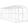 vidaXL Gabbia per Polli Contro il Muro Argento 600 x 150 x 215 cm