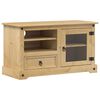 vidaXL Mobile Porta TV Corona 100x45x58 cm in Legno Massello di Pino