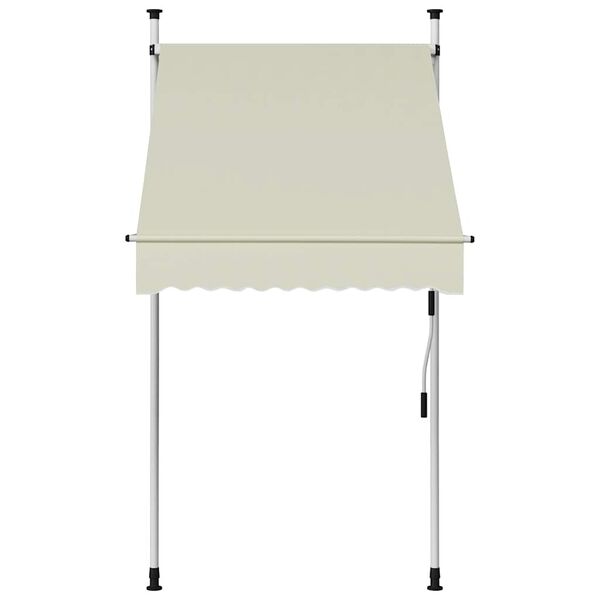 vidaXL Tenda da Sole Retrattile Manuale 100 cm Crema