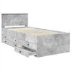 vidaXL Daybed Grigio Cemento e Nero 100 x 200 cm Legno multistrato