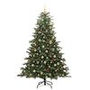 vidaXL Albero di Natale artificiale con 300 LED Verde 180 cm