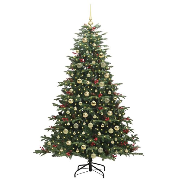 vidaXL Albero di Natale artificiale con 300 LED Verde 180 cm