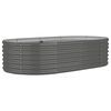vidaXL Letto Giardino Acciaio Zincato 152x80x36 cm Grigio