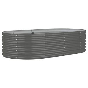 vidaXL Letto Giardino Acciaio Zincato 152x80x36 cm Grigio