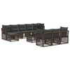 vidaXL Set Divano da Giardino 11 pz Grigio polyrattan