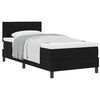 vidaXL Letto a molle con testiera Nero 100 x 200 cm Tessuto
