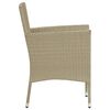vidaXL Sedie da Pranzo per Giardino 4 pz in Polyrattan Beige