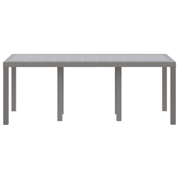 vidaXL Tavolo da Pranzo da Giardino Grigio chiaro 200 x 100 x 73 cm