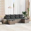 vidaXL Set Divano da Giardino con cuscino 6 pcs Grigio polyrattan