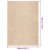 vidaXL Tappeto ZIZUR Beige 200x290 cm Aspetto Iuta Interni ed Esterni