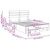vidaXL Struttura del letto con cassetto con testiera Legno multistrato