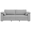 vidaXL Divano Grigio Nuvola 219 x 77 x 82 cm Tessuto