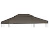vidaXL Copertura Superiore per Gazebo a 2 Strati 310g/m&sup2; 4x3m Talpa