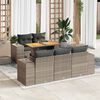 vidaXL Set Divano da Giardino 6 pz con Cuscini Grigio in Polyrattan