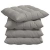 vidaXL Cuscini per Seduta 4 pz Microfibra Grigio Chiaro 40 x 40 x 6 cm