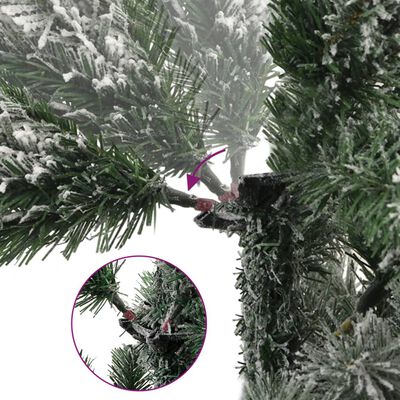vidaXL Albero Natale Artificiale Incernierato con Neve Fioccata 120 cm