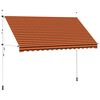 vidaXL Tenda da Sole Retrattile Manuale 350 cm Arancione e Marrone