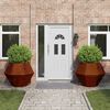 vidaXL Fioriera 2 pcs Ruggine 100 x 100 x 80 cm