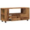 vidaXL Mobile Porta TV con Ruote Legno Antico 102x34,5x43cm Truciolato