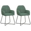 vidaXL Sedie da pranzo 2 pz Velluto Verde Mare 55 x 50 x 84 cm