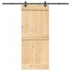 vidaXL Porta Scorrevole con Set Hardware 90x210 cm Legno Massello Pino
