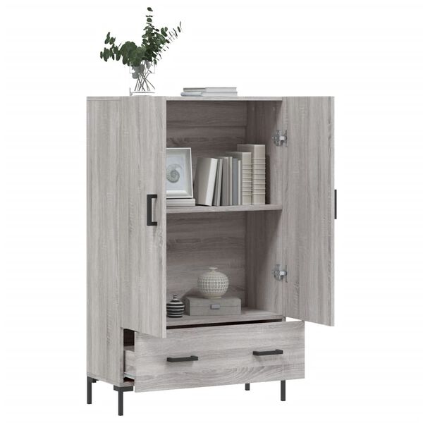 vidaXL Credenza Grigio Sonoma 69,5x31x115 cm in Legno Multistrato