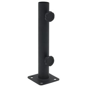 vidaXL Base per Ombrellone per Palo da &Oslash;32/34/38 mm Nero Opaco Acciaio
