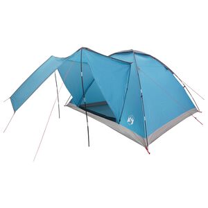 vidaXL Tenda da campeggio 6 persona Blu Poliestere e Acciaio