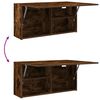 vidaXL Mobile da Bagno a Parete Rovere Fumo 80x25x40 cm in Truciolato