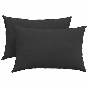 vidaXL Cuscini da Divano 2 pcs Nero 60 x 40 cm Tessuto